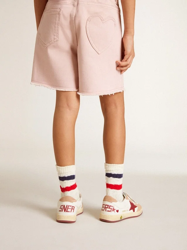 Ball Star Young aus Nappa mit Nappa-Stern und rosa Wildleder-Fersenlasche