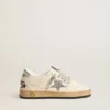 Ball Star Young aus Nappa mit silbernem Glitzerstern und Fersenlasche