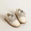 Ball Star Young aus Nappa mit silbernem Glitzerstern und Fersenlasche