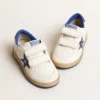 Ball Star Young mit blauem Metallic-Lederstern und Fersenlasche