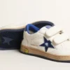 Ball Star Young mit blauem Metallic-Lederstern und Fersenlasche
