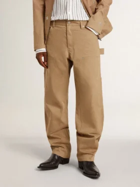 Beige Herrenhose mit Aufnähern