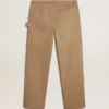Beige Herrenhose mit Aufnähern