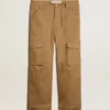 Beige-Khaki-Cargohose
