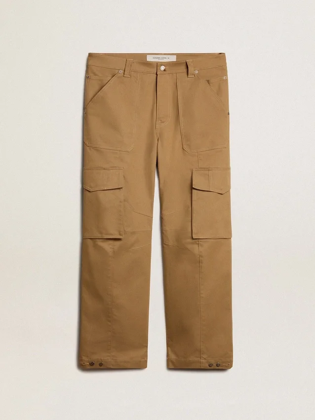 Beige-Khaki-Cargohose