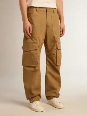 Beige-Khaki-Cargohose