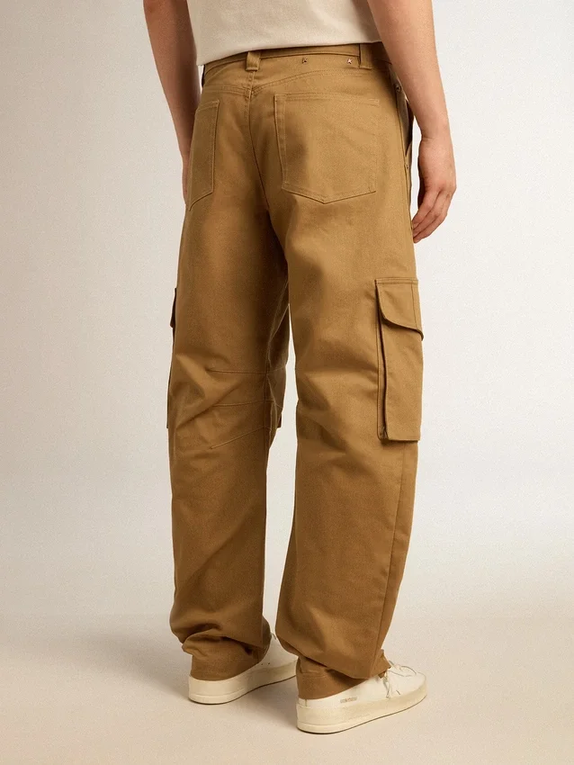 Beige-Khaki-Cargohose