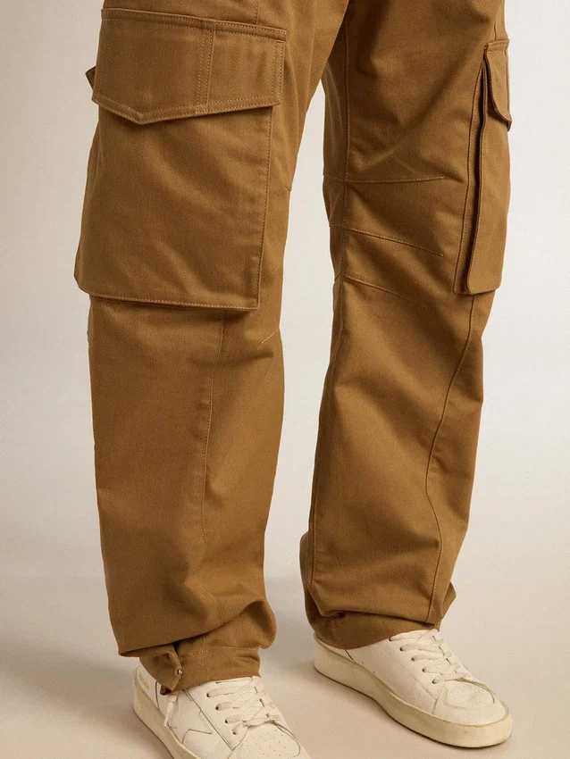 Beige-Khaki-Cargohose