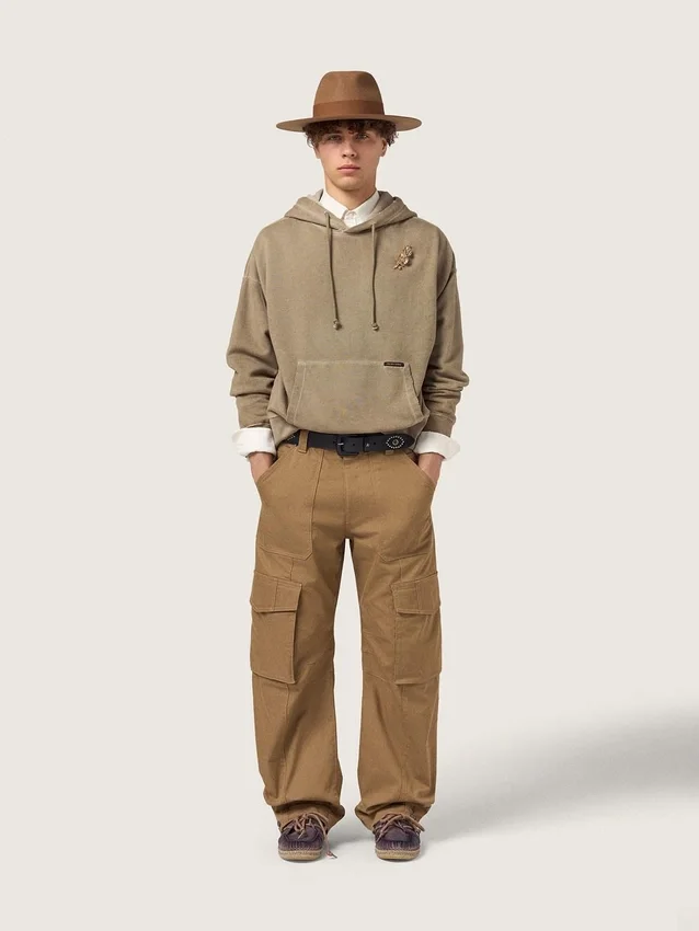 Beige-Khaki-Cargohose