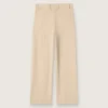 Beige Viskose-Hose für Damen