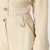 Beige Viskose-Hose für Damen
