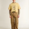 Beiger Herrenpullover mit gesticktem Logo