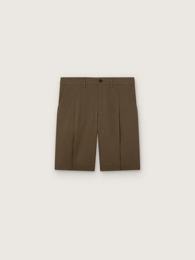 Bermudashorts aus Wollgabardine für Herren