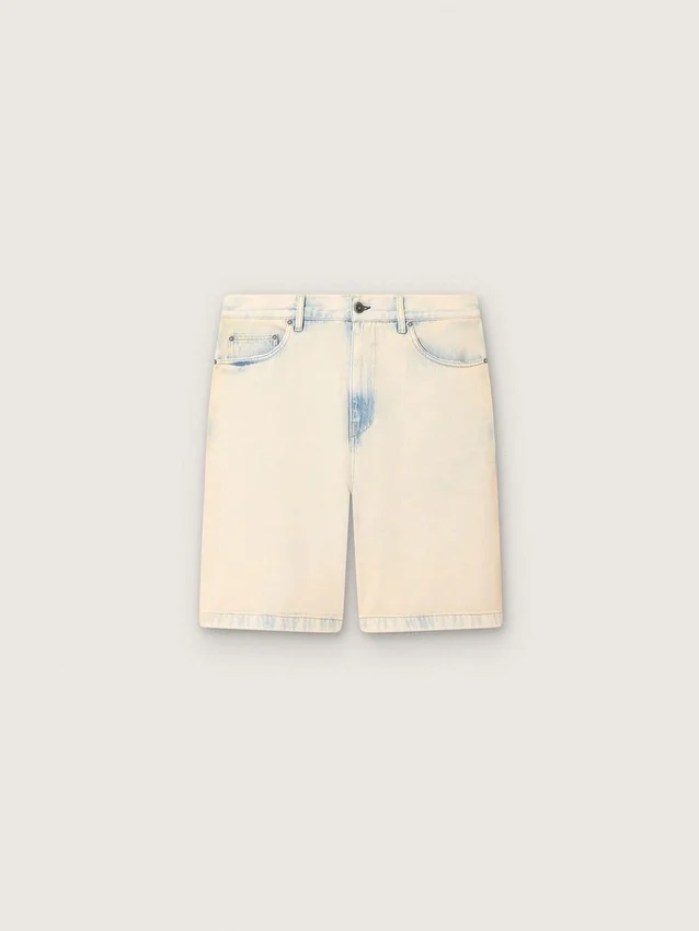 Bermudashorts für Herren aus hellem, sandfarbenem Denim
