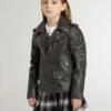 Bikerjacke für Jungen aus Leder im Used-Look