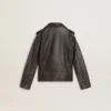 Bikerjacke für Jungen aus Leder im Used-Look