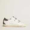 Bio-basierte Old-School-Sneaker mit perforiertem Stern und Glitzer-Fersenlasche