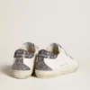 Bio-basierte Old-School-Sneaker mit perforiertem Stern und Glitzer-Fersenlasche