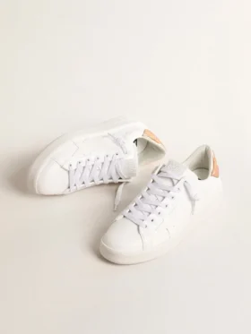 Bio-basierter Purestar für Damen mit Fersenlasche aus bronzefarbenem Metallic-Leder