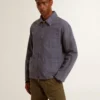 Blaue Herrenjacke aus Denim-Baumwolle mit Distressed-Optik