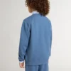 Blaues Kinder-Sweatshirt mit weissen geprägten Aufnähern