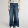 Bootcut-Jeans für Mädchen mit mittlerer Waschung und Stickerei