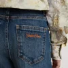 Bootcut-Jeans für Mädchen mit mittlerer Waschung und Stickerei