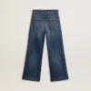 Bootcut-Jeans für Mädchen mit mittlerer Waschung und Stickerei