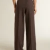 Braune Damenhose aus Schurwolle