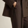 Braune Damenhose aus Schurwolle