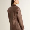 Braune Lederjacke für Damen