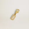 Buchstaben-D-Anhänger aus goldfarbenem Messing mit Kristallen