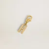 Buchstaben-H-Anhänger aus goldfarbenem Messing mit Kristallen