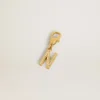 Buchstaben-N-Anhänger aus goldfarbenem Messing mit Kristallen