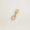 Buchstaben-O-Anhänger aus goldfarbenem Messing mit Kristallen