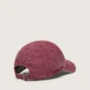 Burgunderrote Baseballkappe mit Ton-in-Ton gesticktem Stern