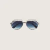 Carter-Sonnenbrille mit blauen Gläsern und Kristallen