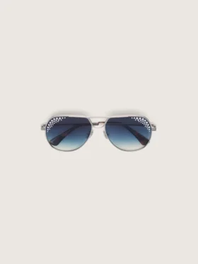 Carter-Sonnenbrille mit blauen Gläsern und Kristallen