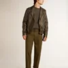Chinos in Militärgrün aus der Golden Collection