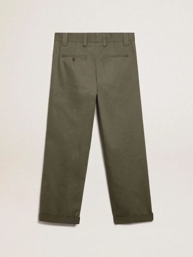 Chinos in Militärgrün aus der Golden Collection