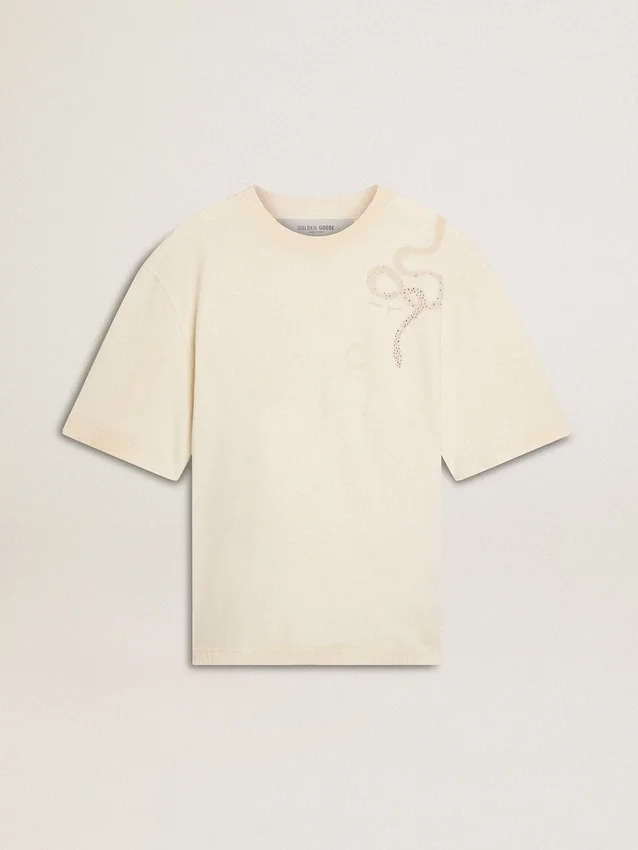 CNY T-Shirt in Worn-White mit lockerer Passform