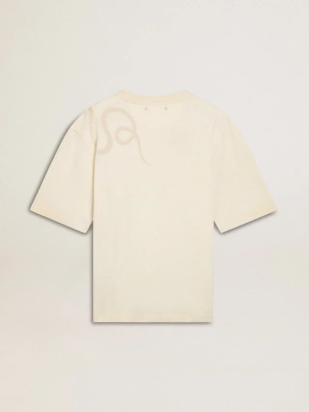 CNY T-Shirt in Worn-White mit lockerer Passform