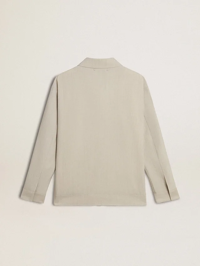 Coach-Jacke für Herren aus einer Wollmischung in Khaki
