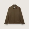 Coach-Jacke für Herren aus Wollgabardine mit Stickerei