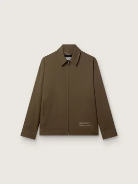 Coach-Jacke für Herren aus Wollgabardine mit Stickerei
