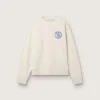 Cremefarbenes LTD-Sweatshirt mit gesticktem Aufnäher