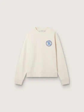 Cremefarbenes LTD-Sweatshirt mit gesticktem Aufnäher