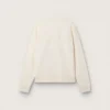 Cremefarbenes LTD-Sweatshirt mit gesticktem Aufnäher