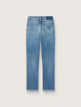 Cropped-Flared-Jeans für Damen mit mittlerer Waschung