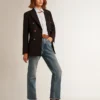 Cropped-Flared-Jeans für Damen mit mittlerer Waschung